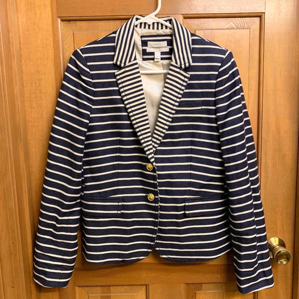 J.crew schoolboy striped blazer. Size 8